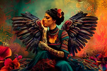 The angel with tattoos by Harry Hadders