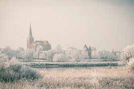 Kampen and river IJssel in winter in Holland by Sjoerd van der Wal Photography