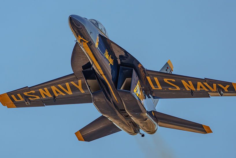 Boeing F/A-18 F Super Hornet of the Blue Angels. by Jaap van den Berg