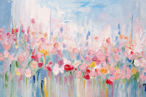 Blumen im Monet-Stil | Blumenmalerei von Wunderbare Kunst