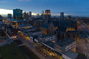 Nachtaufnahme Laurenskerk Rotterdam von Anton de Zeeuw