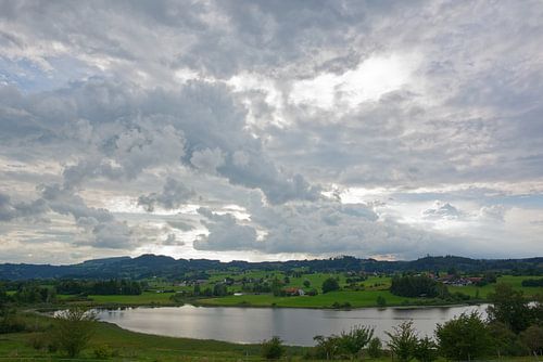 De avond daalt af over de Allgaeu