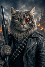 The Cyber Maine Coon, Jack the Terminator. by Robert Jan Smit