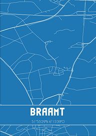 Blueprint | Carte | Braamt (Gueldre) sur Affiches de lieux