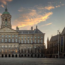 Zonsondergang in Amsterdam van Jimmy Sorber