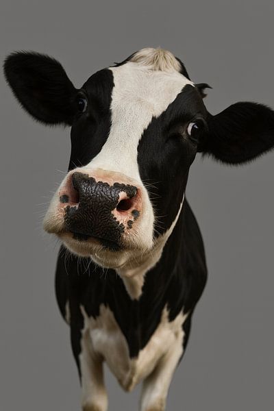 Kuh in der Nähe - charmantes Porträt im Detail von Kleurenrijk