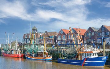 in de haven van Neuharlingersiel, Oost-Friesland van Peter Eckert