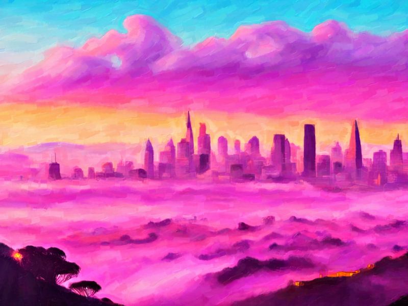 Stadt über dem Nebel von Younsi
