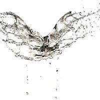Water flies through the air