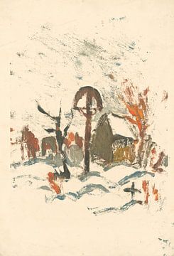 Dorffriedhof im Winter (1930) von Zoltán Palugyay von Peter Balan