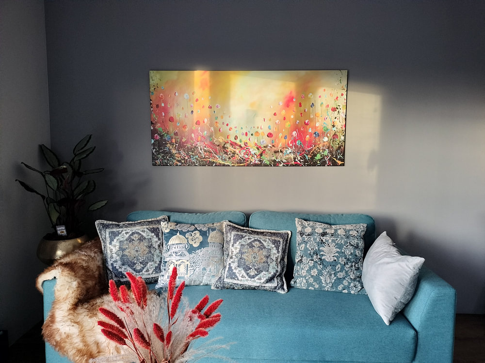 Colorful Flowers, van Gena Theheartofart