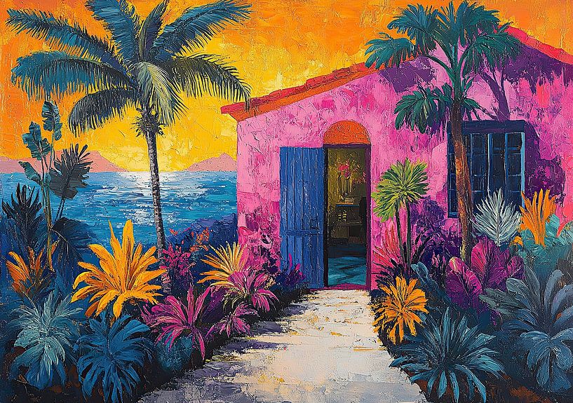 Matisse inspired Sea Sea view Fauvism Mediterranean by Niklas Maximilian