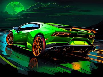 Lamborghini Huracan - Groen 2 van MIROKU