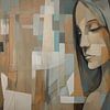 Malerei Rachel | Figurativ in Geometrie von ARTEO Gemälde
