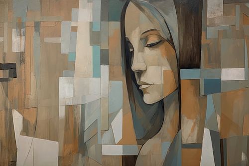 Malerei Rachel | Figurativ in Geometrie