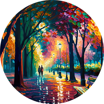 A Walk in The Park | Schilderij Bomen | Bos | Natuur Schilderij
