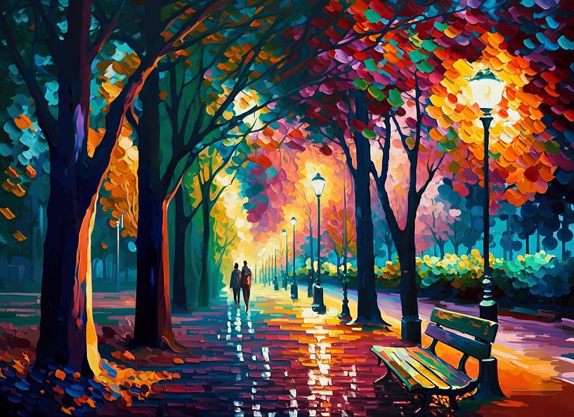 Peinture d'arbres | Forêt | Peinture de la nature par AiArtLand