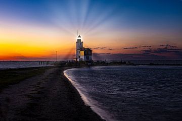 The horse of Marken, lighthouse in the Netherlands by Gert Hilbink