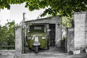 Ancien singe Piaggio dans les Pouilles, dans le sud de l'Italie