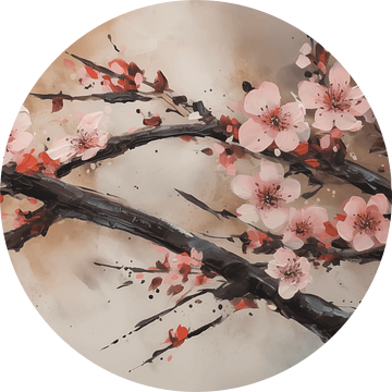 Cherry Blossom Serenade 3 van Lisa Maria Digital Art