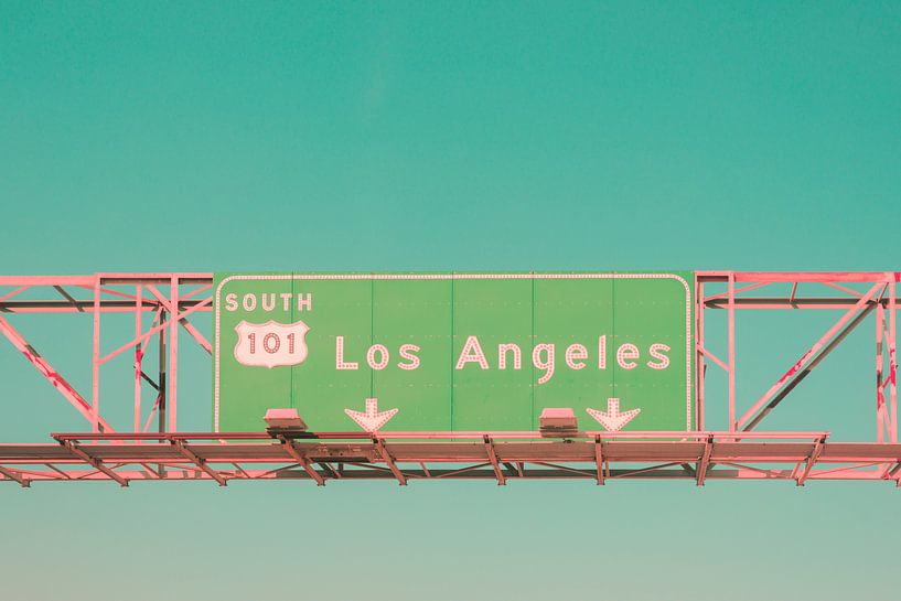 Los Angeles Highway Sign van Pascal Deckarm