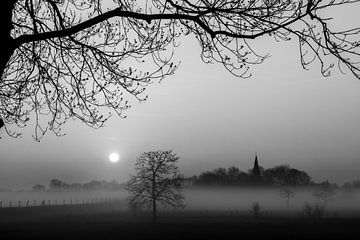 Nebliger Sonnenaufgang Pressungen von Henk Kersten