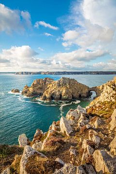 Felsküste beim Chateau de Dinan, Crozon, Bretagne