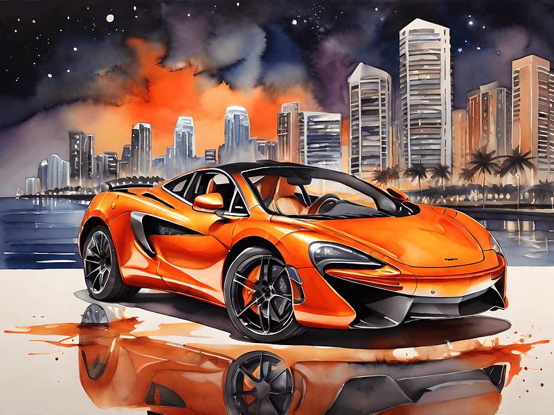 McLaren super sports car in orange by DeVerviersBelgium