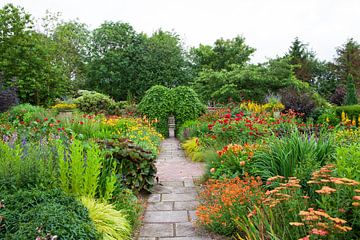 Wollerton Old Hall Tuinen, Shropshire, Engeland van Lieuwe J. Zander