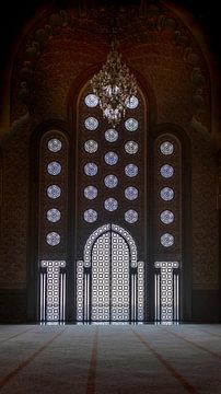 Deur in Hassan II Moskee in Casablanca. van Rene Siebring
