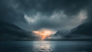 Dramatischer Meerblick