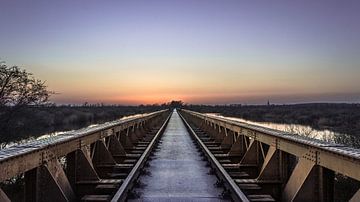 Coucher de soleil sur les Moerputten sur Bram Veerman