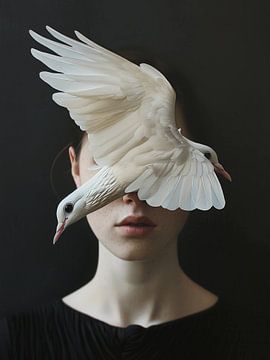 Witte vogel van haroulita