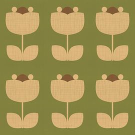 Blumenmuster aus der Mitte des Jahrhunderts von Dina Dankers