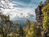 Bij de Prebisch Poort, Boheems Zwitserland - Zschirnsteine van Pixelwerk thumbnail