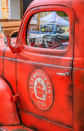 Klassieke auto : Rode Plymouth