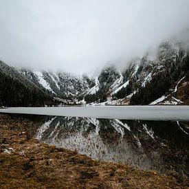 Tirage photo du paysage hivernal du lac de Constance sur sonja koning