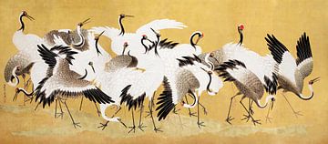 Japanese flock of cranes, Ishida Yūtei