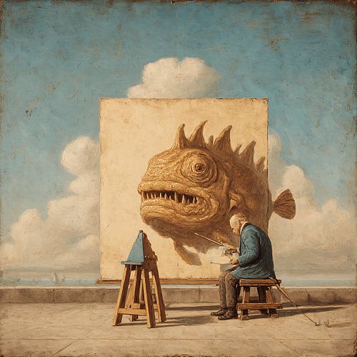 Surrealistische heroïsche personages in Dreamscape-illustraties