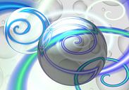 Wintertijd glazen bollen spiralen van Heidemarie Andrea Sattler thumbnail