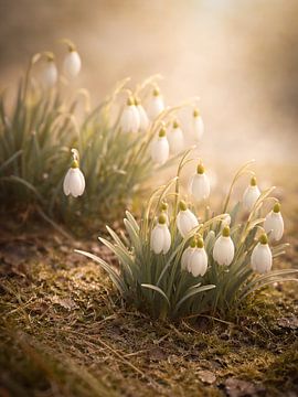 Schneeglöckchen im zauberhaften Morgenlicht von Christina Bauer Photos