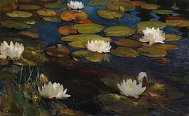 Water Lilies, study for the Youth and a Mermaid, 1896, Albert Edelfelt