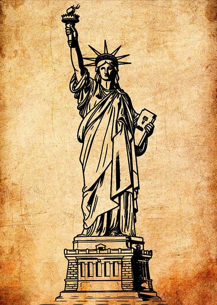 Freiheitsstatue Illustration von Pus Meong Art