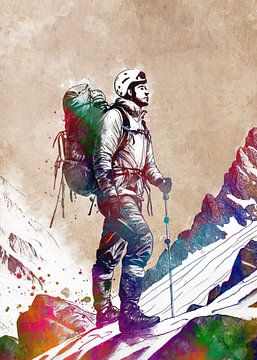 Mountaineer sport art #climber by JBJart Justyna Jaszke