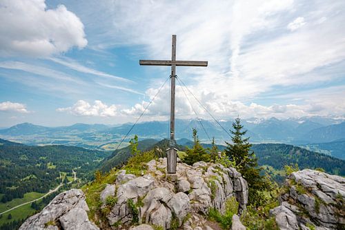 Uitzicht over de Oberallgäu vanaf de top van de Basler