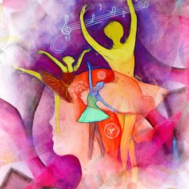 Ballerina's full of colours by Greta Lipman