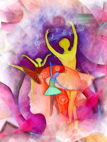 Ballerina's vol  kleuren