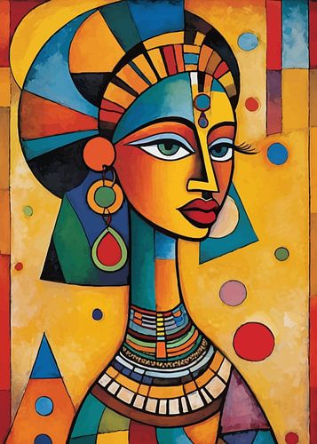 Afrikaanse stam vrouw abstract