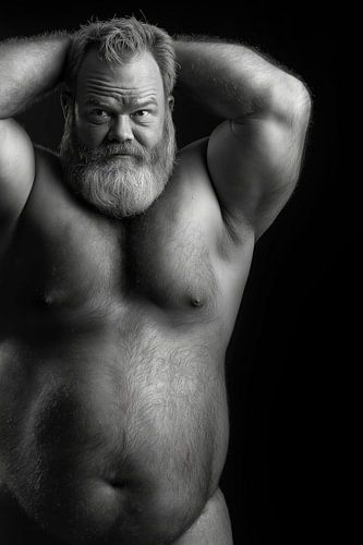 Haariger kräftiger Mann von BEARpictureart