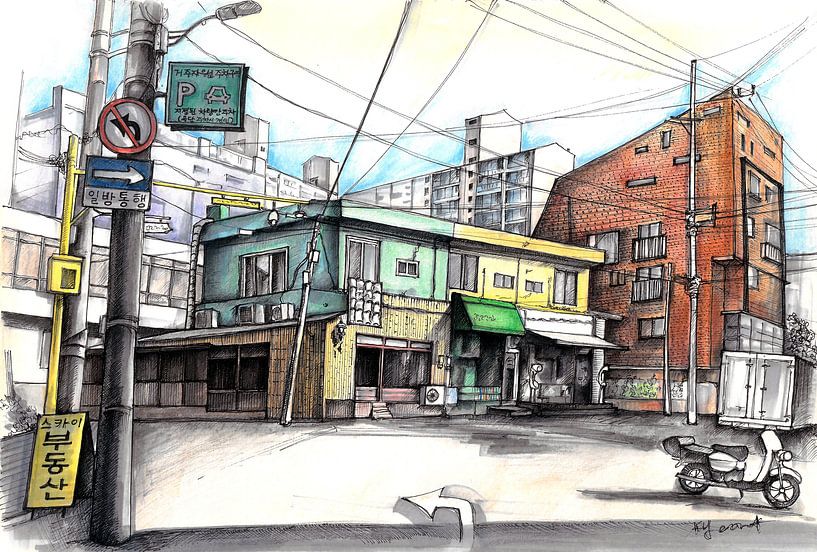 Série de villes 07 - Séoul B par Yeon Yellow-Duck Choi